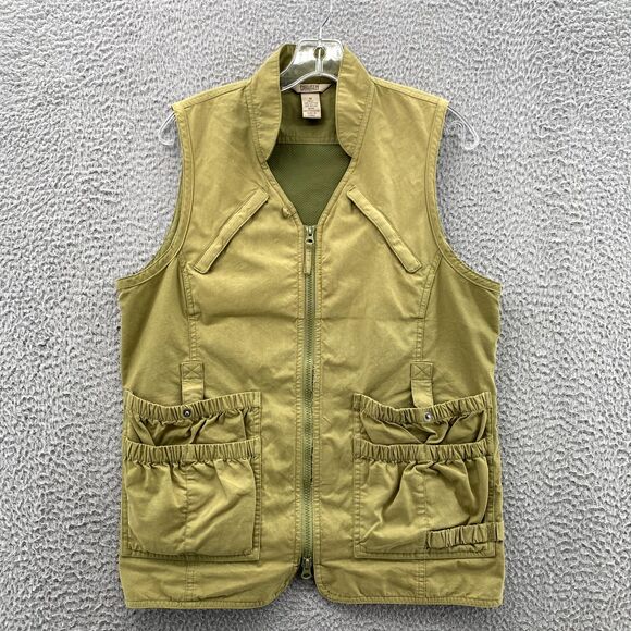Duluth Vest Men Medium Green Canvas Mesh Fishing Utility Hunting Hiking Gorpcore - Picture 2 of 12